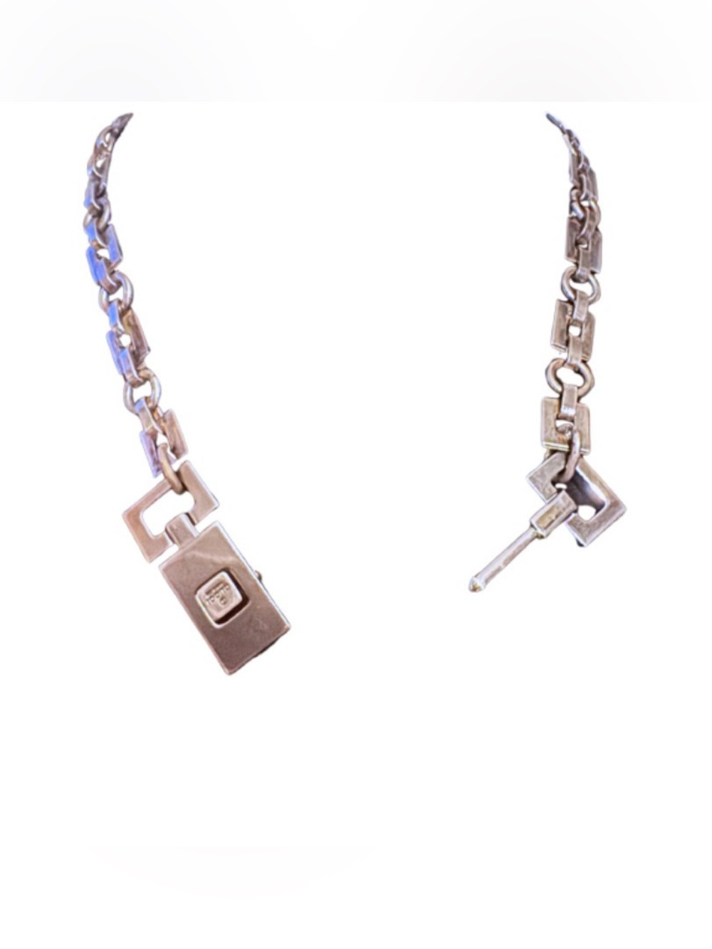 Upcycled Jackie O’ Gucci Piston Lock Necklace - Picture 3 of 14